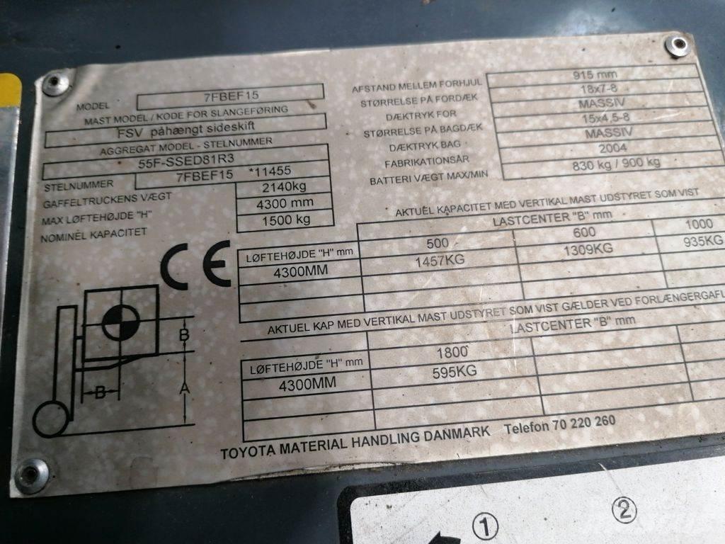 Toyota 5FBEF15 Carrelli elevatori elettrici