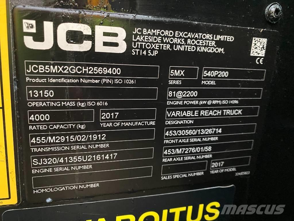 JCB 540P200 S 4WS Sollevatori telescopici