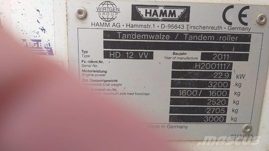 Hamm HD 12 VV Rulli a doppio tamburo