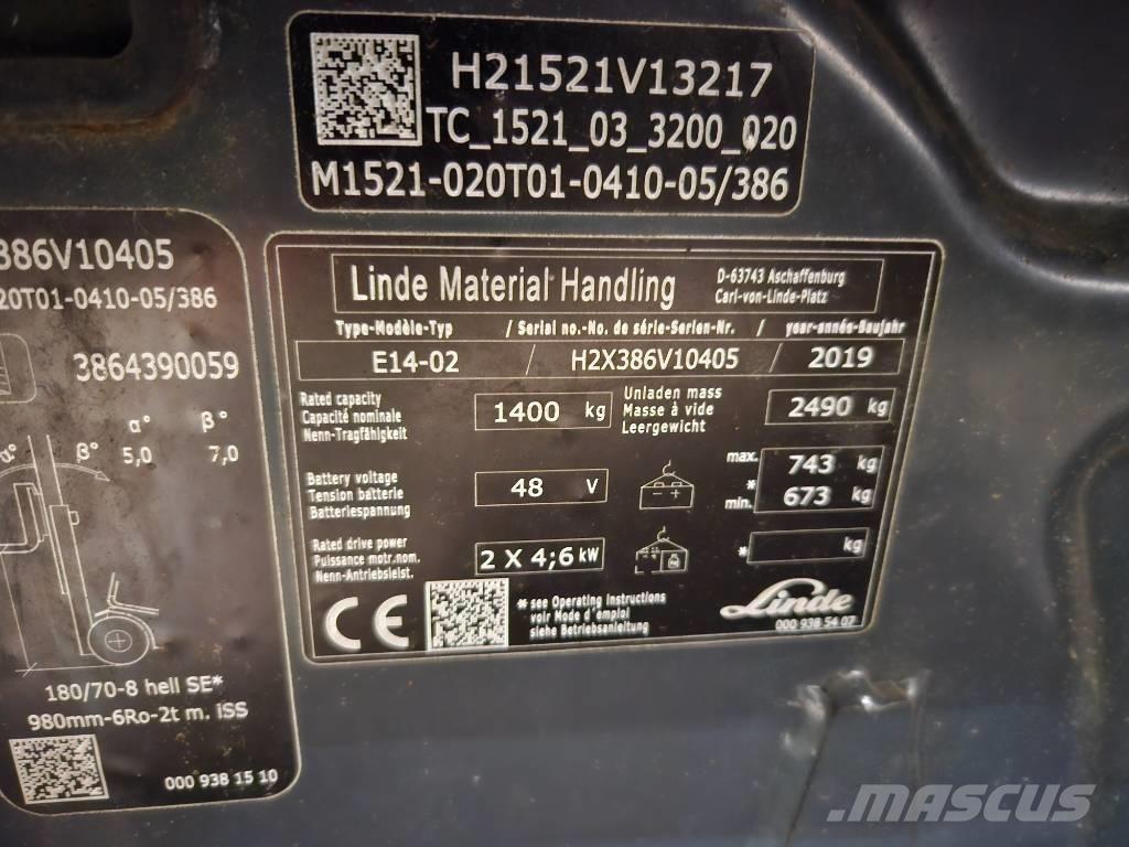 Linde E14 Carrelli elevatori elettrici