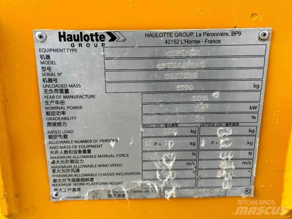 Haulotte OPTIMUM 8 Piattaforme a pantografo
