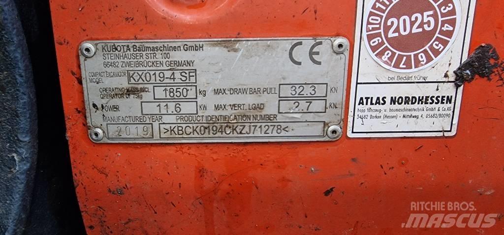 Kubota KX 019-4 Miniescavatori