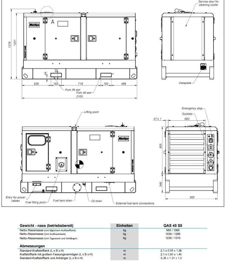 Atlas Copco QAS45 Generatori diesel