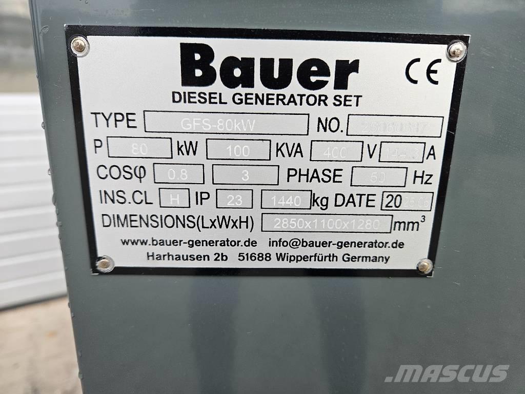 Bauer GFS-80Kw Generatori diesel