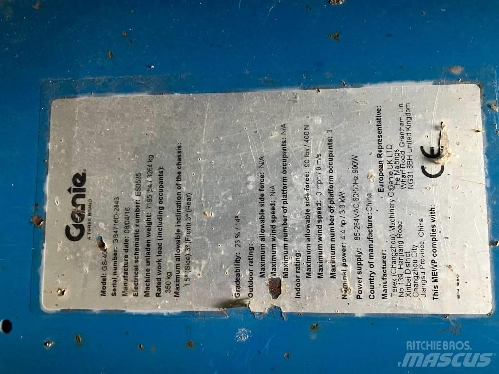 Genie GS 4047 Piattaforme a pantografo