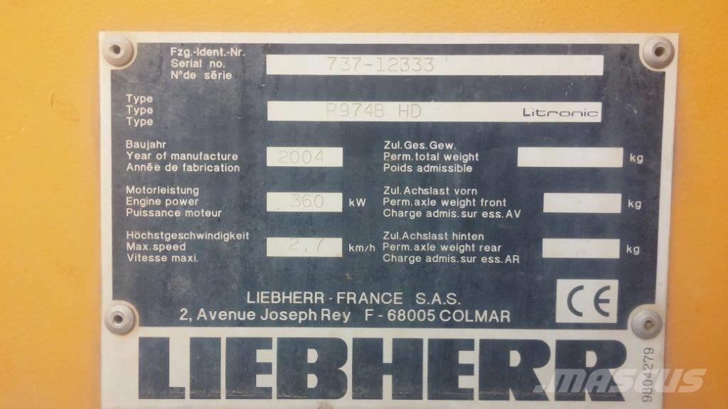 Liebherr R 974 B HD Escavatori cingolati