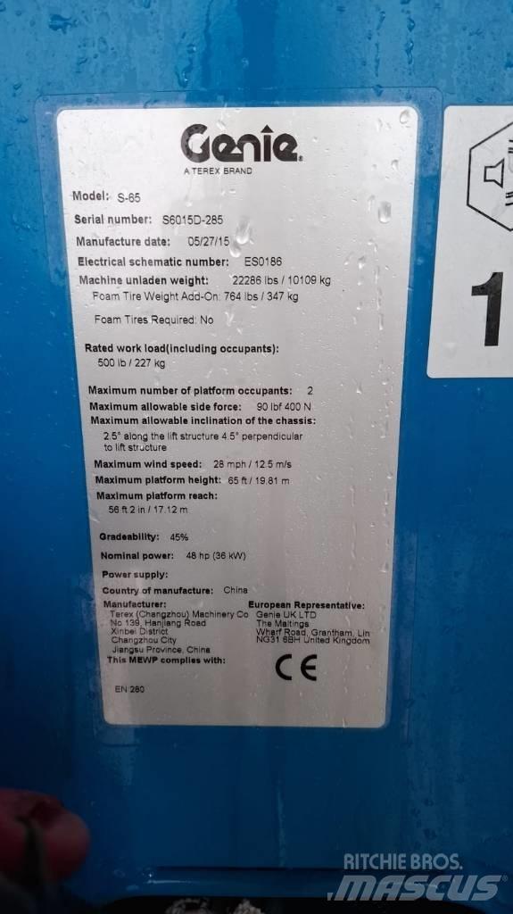 Genie S 65 Piattaforme a braccio telescopico