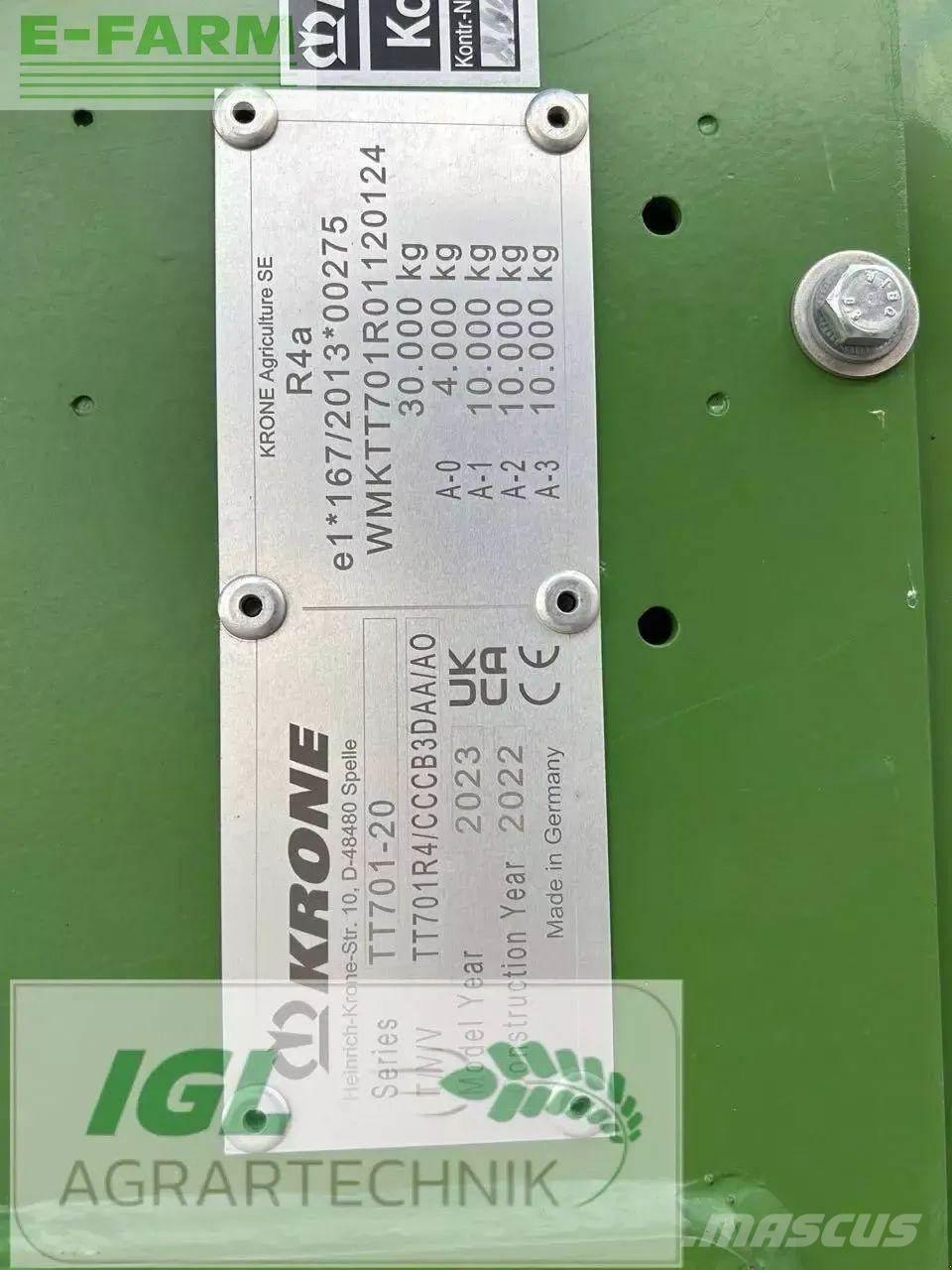 Krone tx 560 Carri per la granella