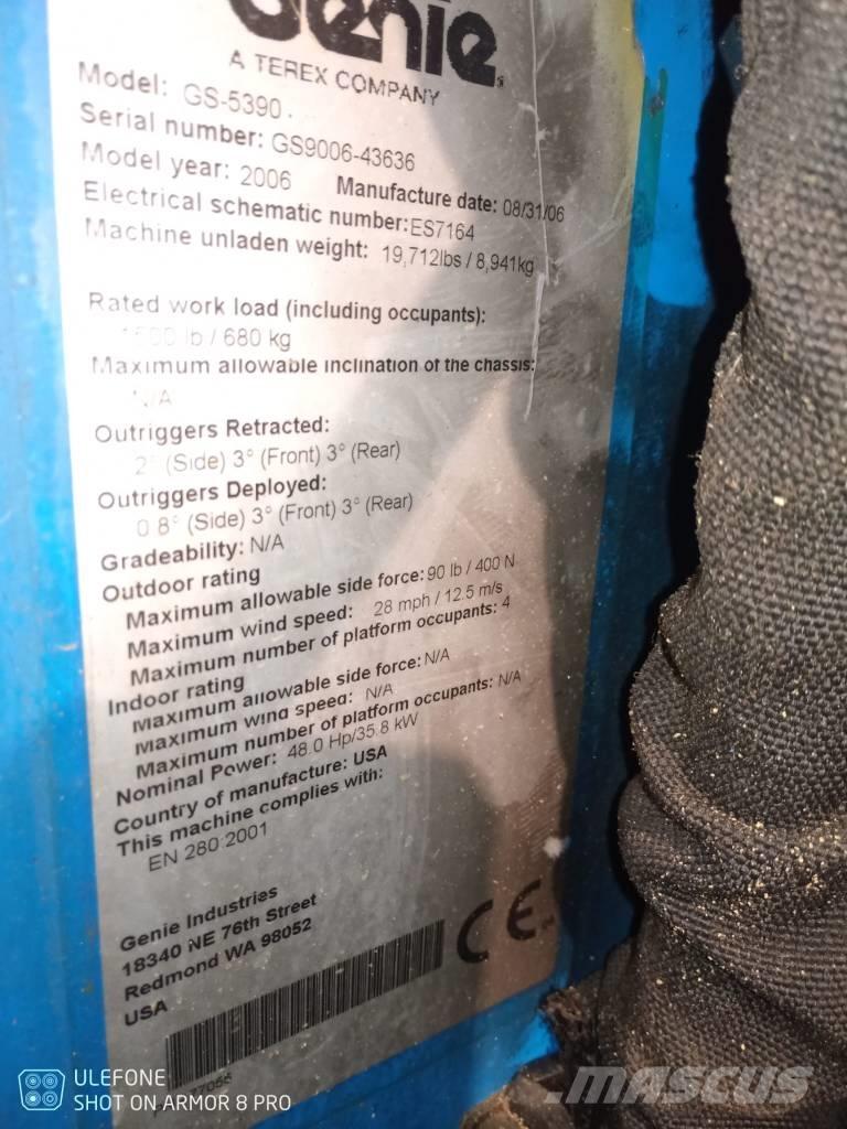 Genie GS 5390 RT Piattaforme a pantografo