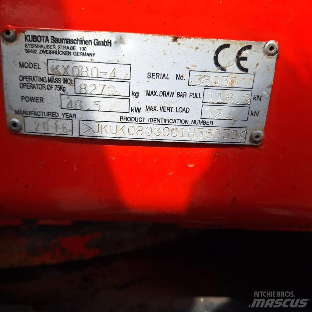 Kubota KX080-4 Escavatori medi 7t - 12t