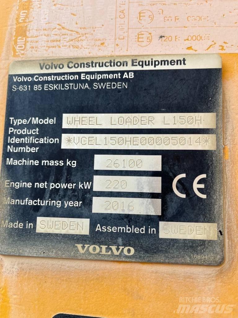 Volvo L150H Pale gommate