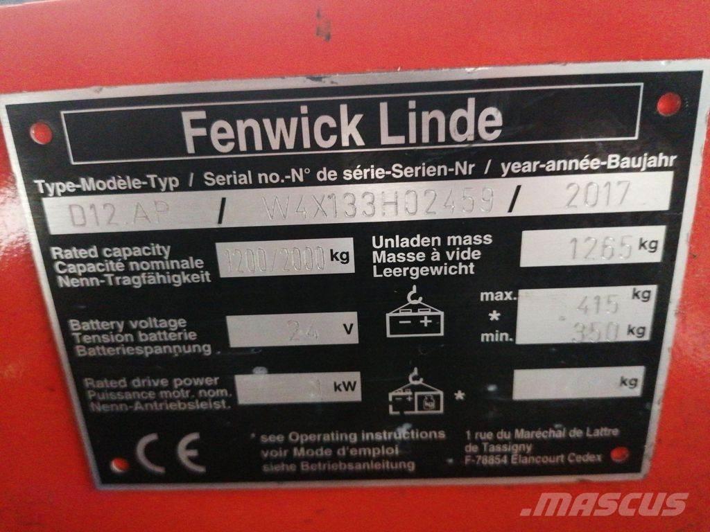 Linde D12AP Transpallet uomo a terra