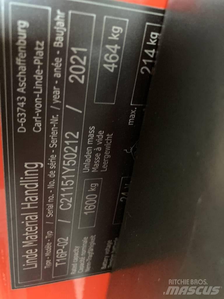 Linde T16P/1151-02 Carrelli elevatori bassi a piattaforma