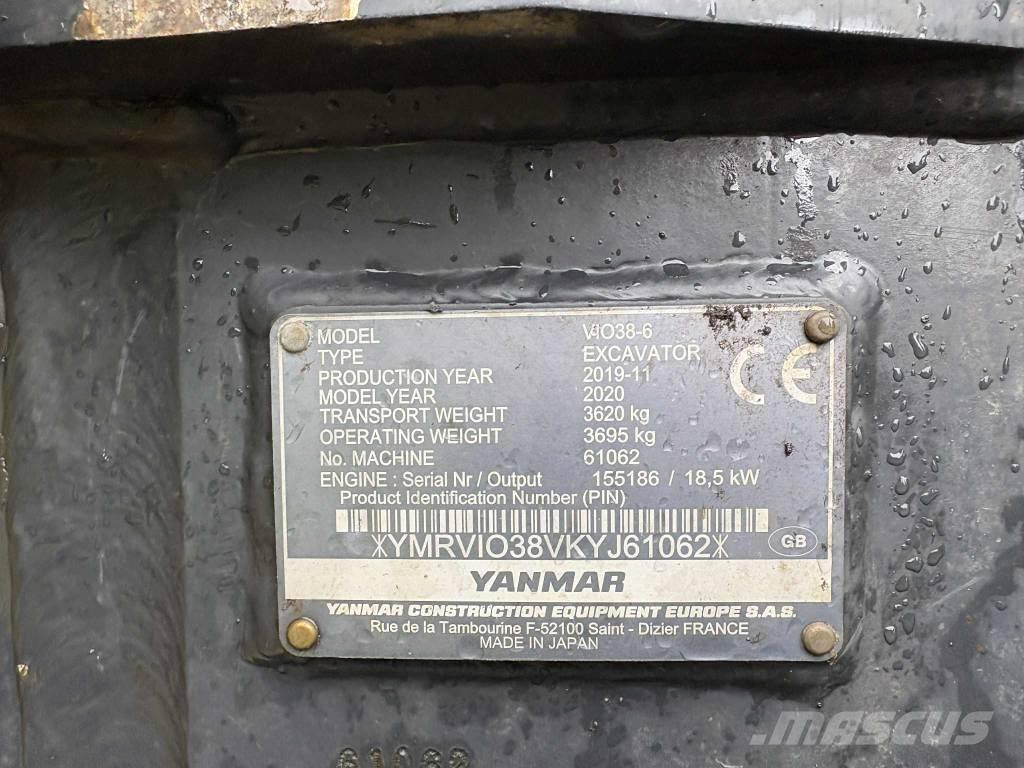 Yanmar Vio 38 Miniescavatori