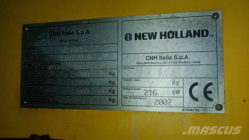 New Holland W 270 B Pale gommate