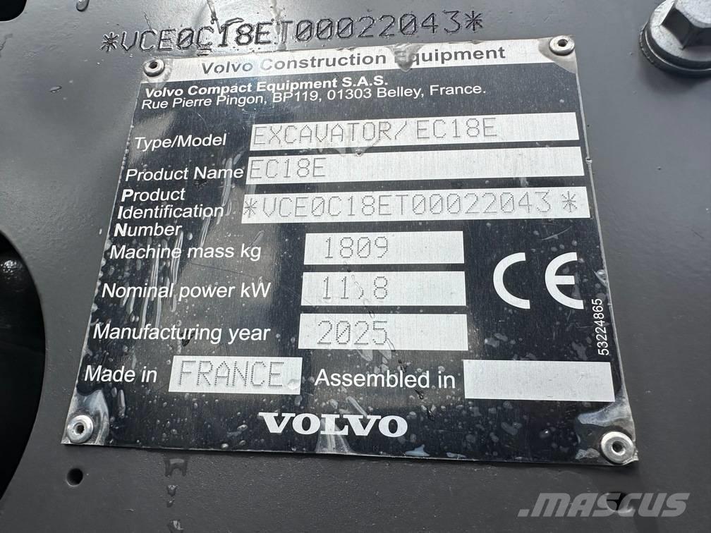 Volvo EC 18 E Miniescavatori