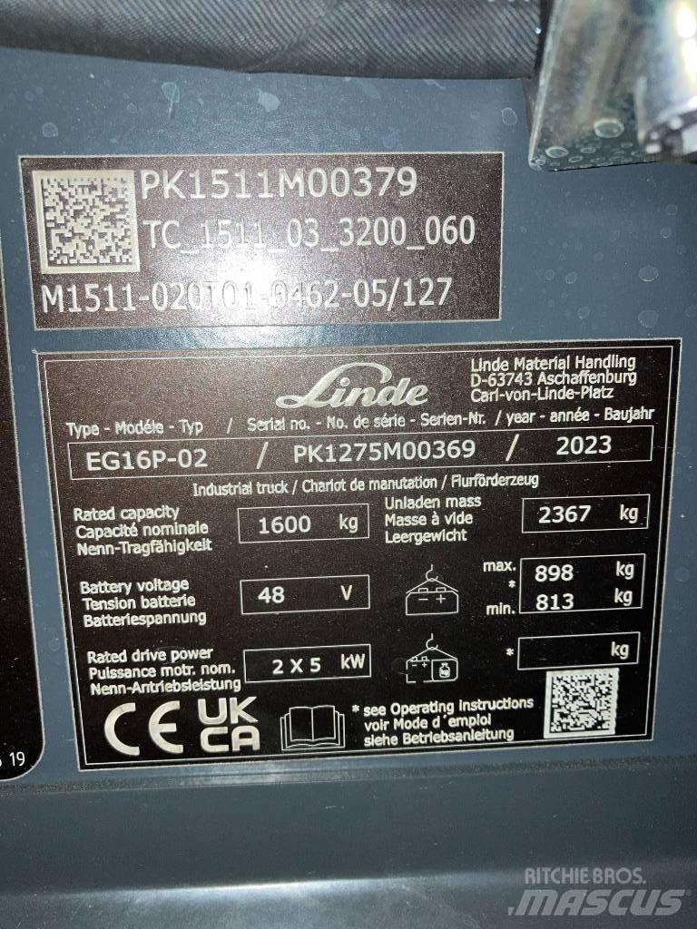 Linde EG16P/1275-02 Carrelli elevatori elettrici