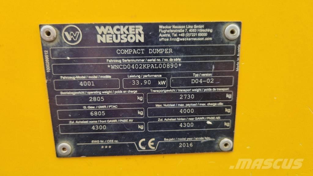 Wacker Neuson 4001 Mini dumper