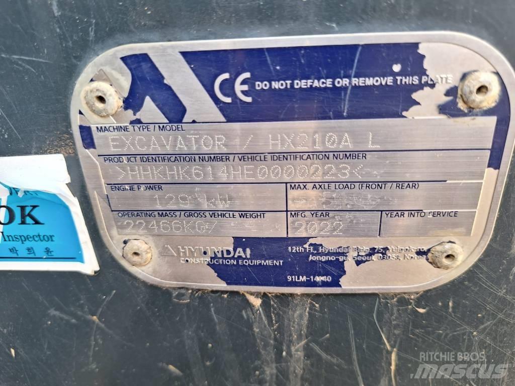 Hyundai HX210A L Escavatori cingolati