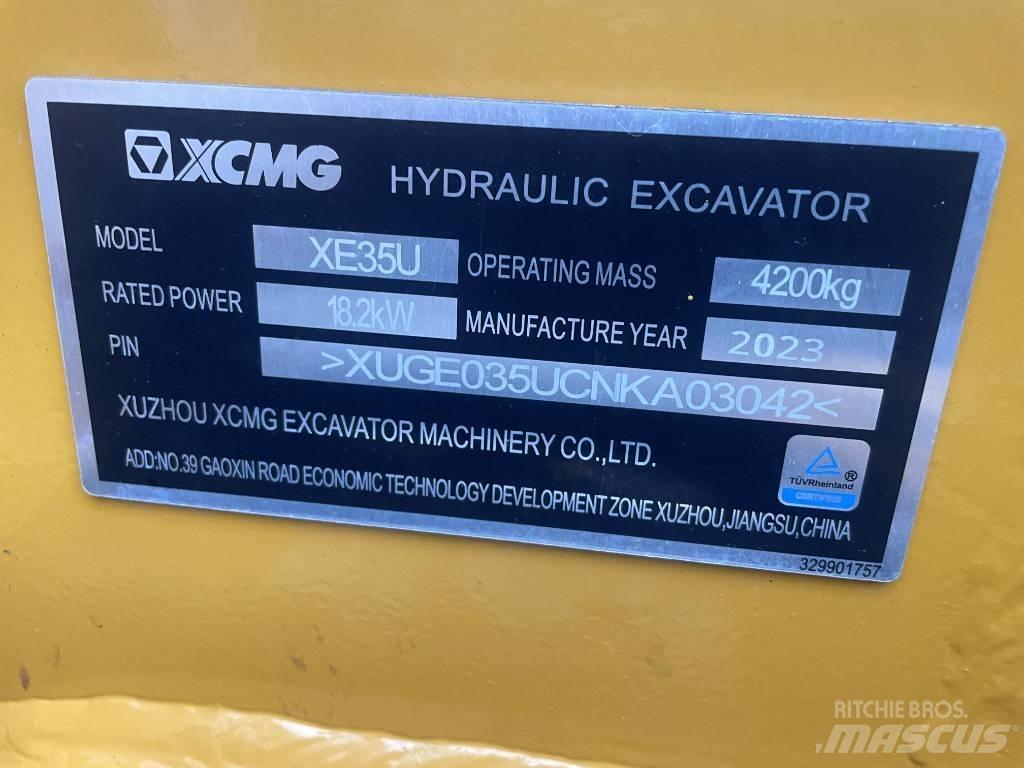 XCMG XE 35 U Miniescavatori