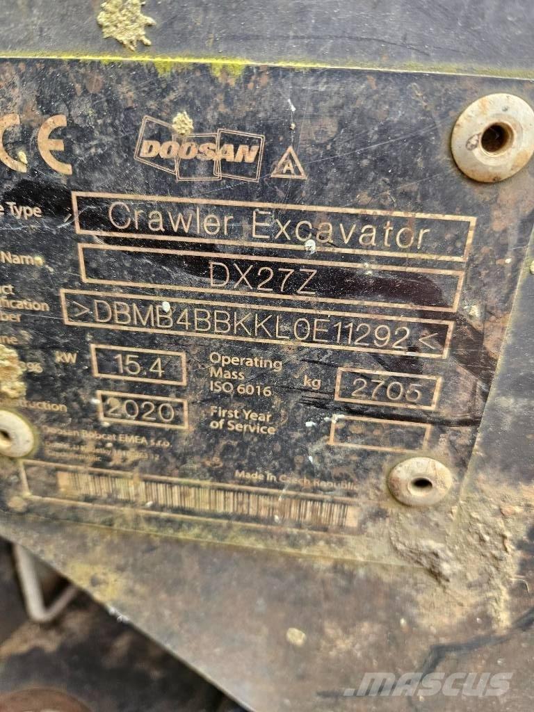 Doosan DX 27 Z Miniescavatori