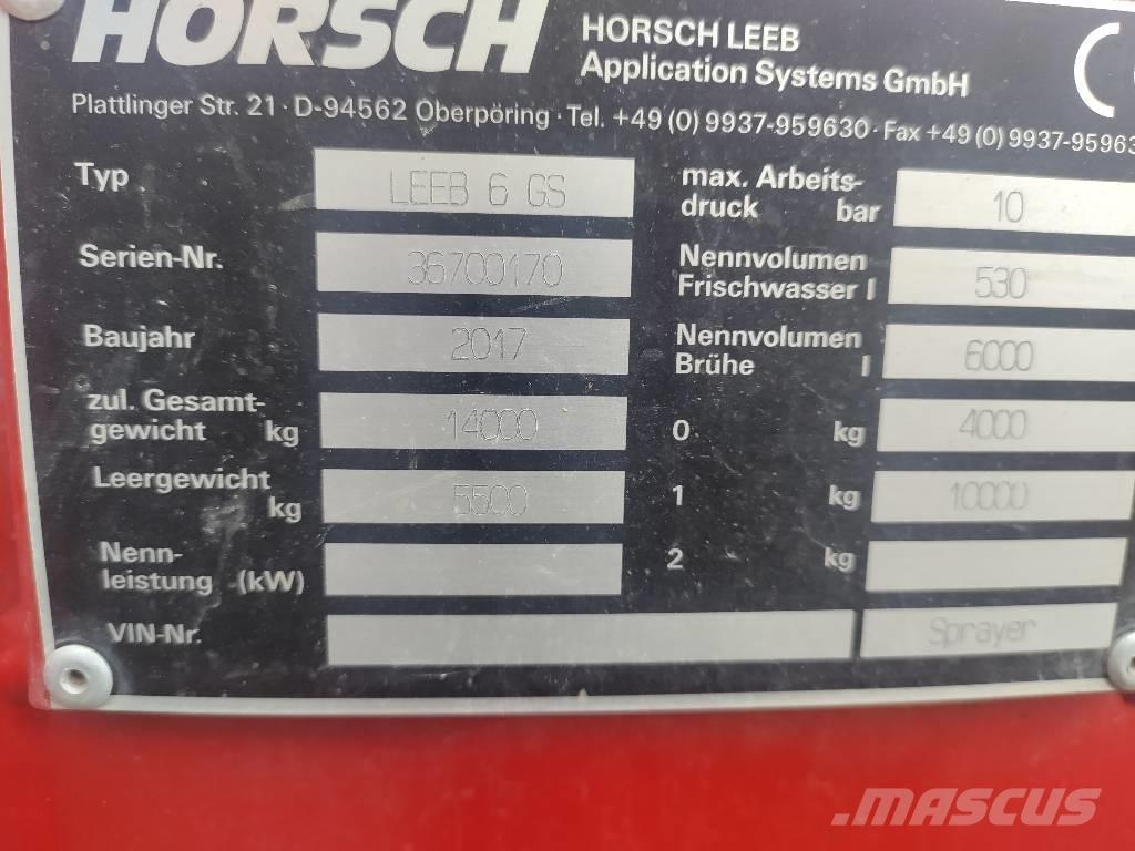 Horsch Leeb 6 GS Irroratrici trainate