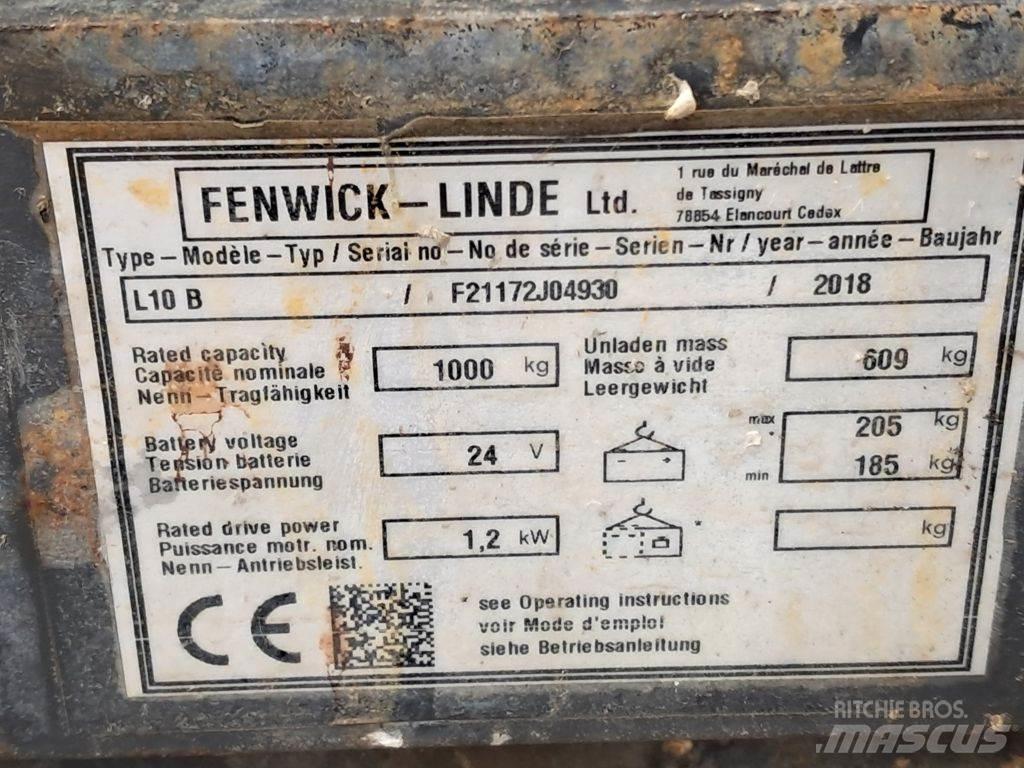 Linde L10B Transpallet uomo a terra