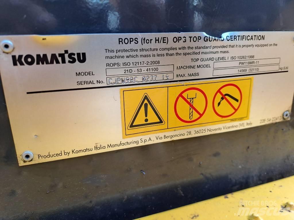 Komatsu PW118MR-11 Escavatori gommati