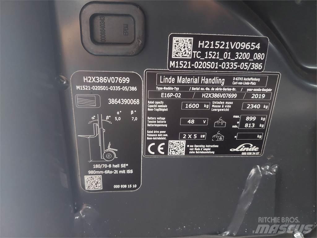 Linde E16P 02 Carrelli elevatori elettrici
