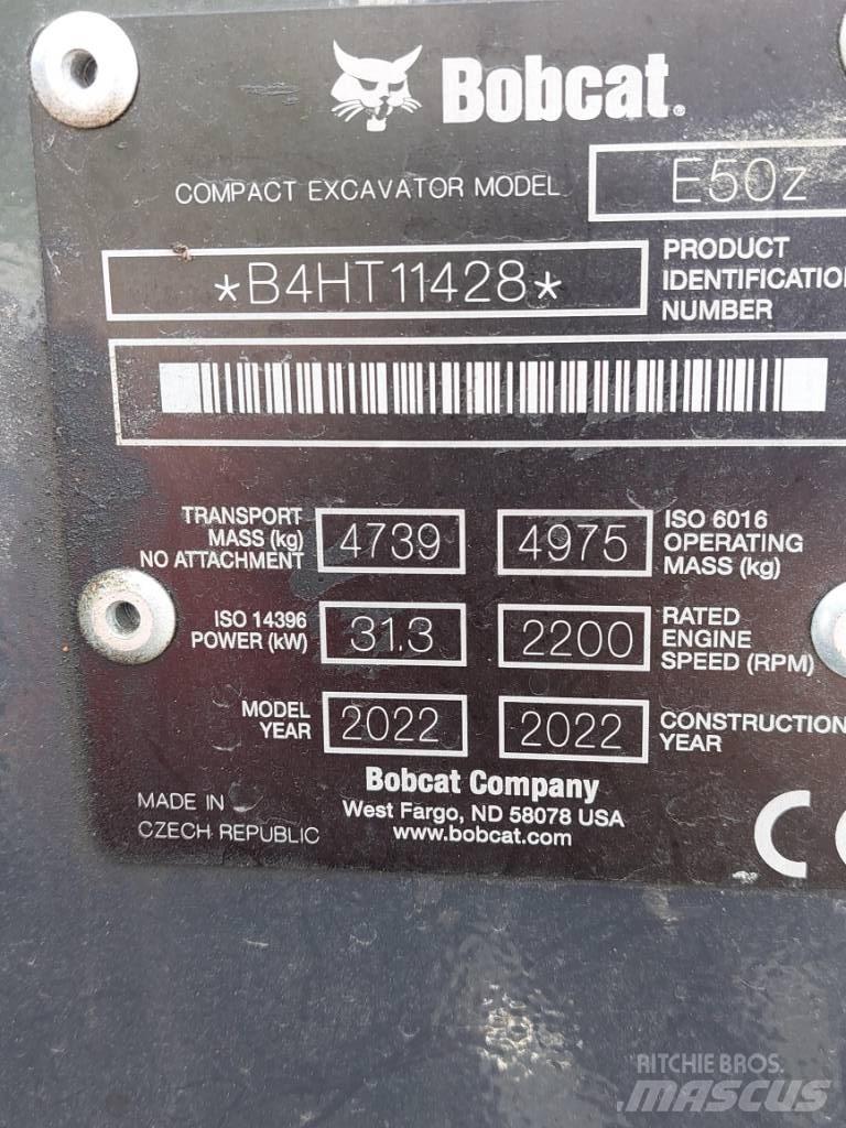 Bobcat E50z Miniescavatori