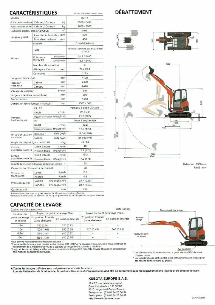 Kubota U 27-4 Miniescavatori