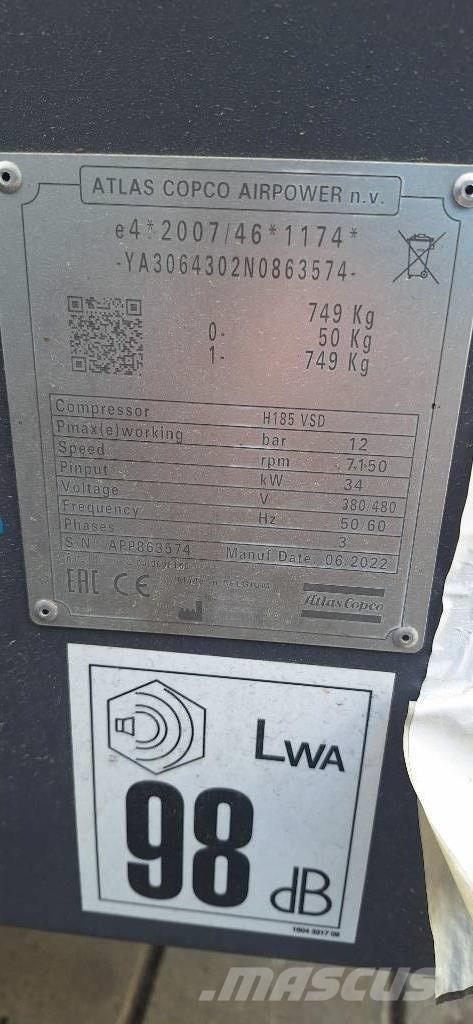 Atlas Copco H185 VSD Compressori