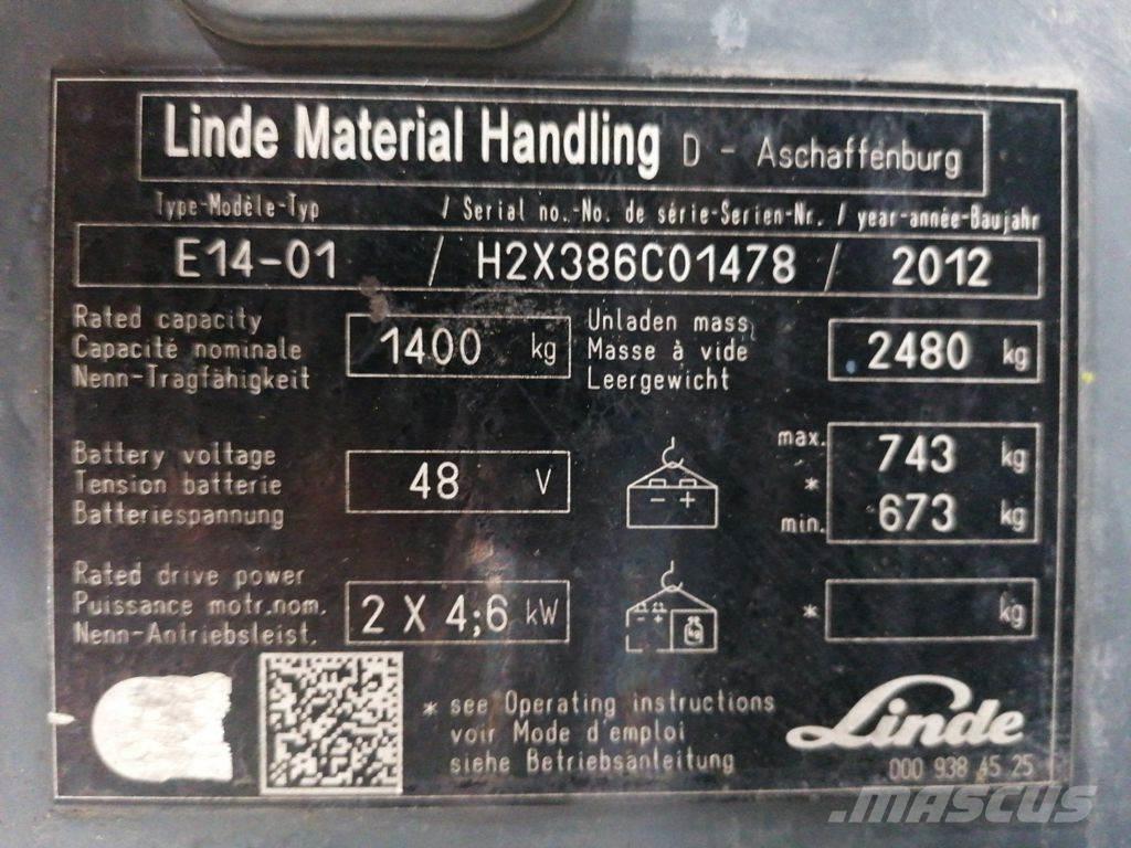 Linde E14-01 Carrelli elevatori elettrici