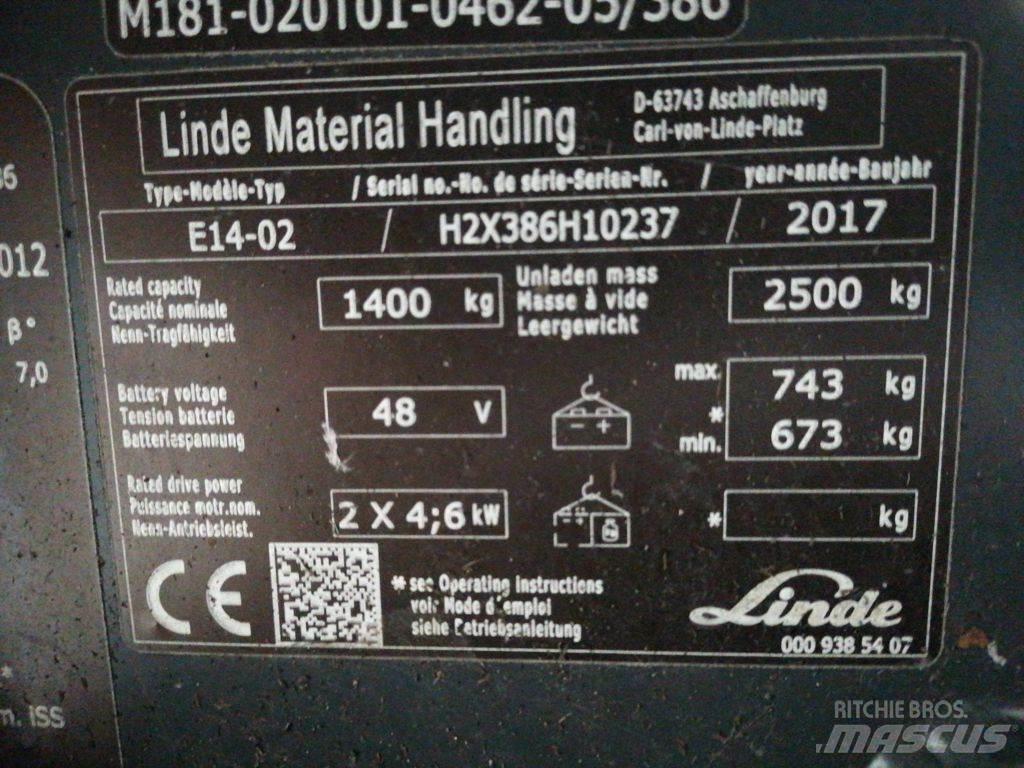 Linde E14-02 Carrelli elevatori elettrici