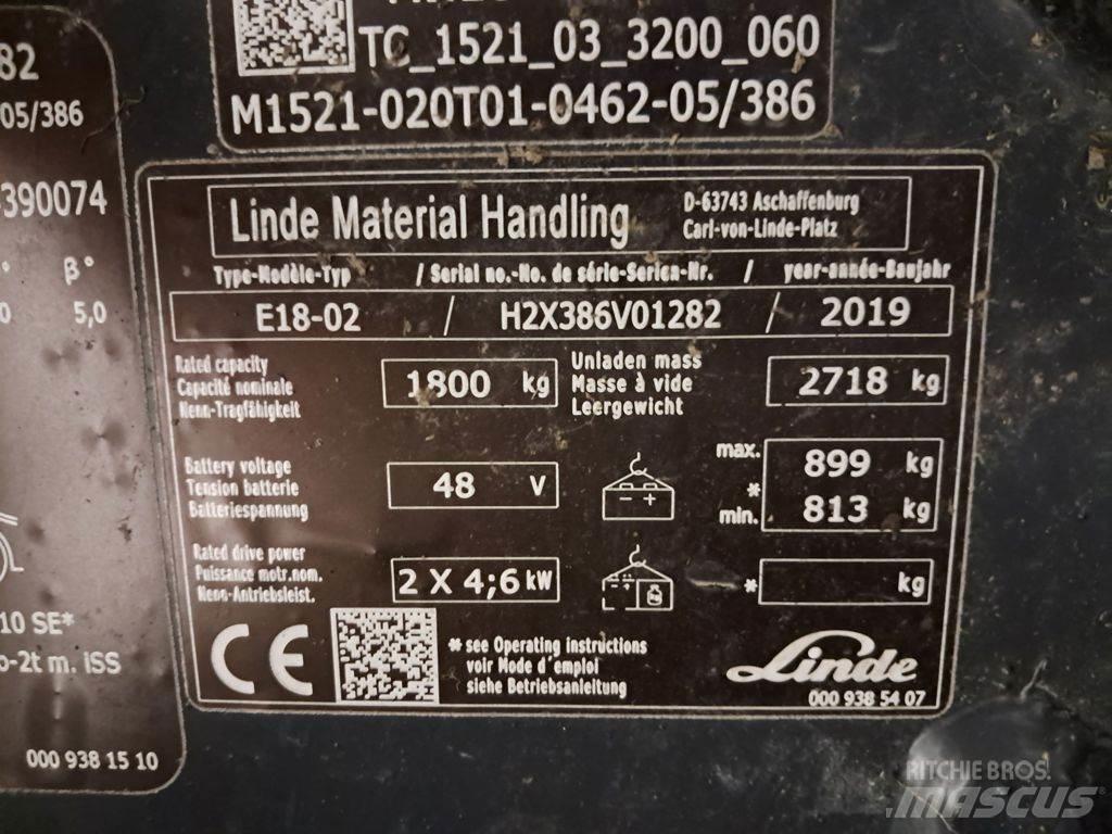 Linde E18-02 Carrelli elevatori elettrici