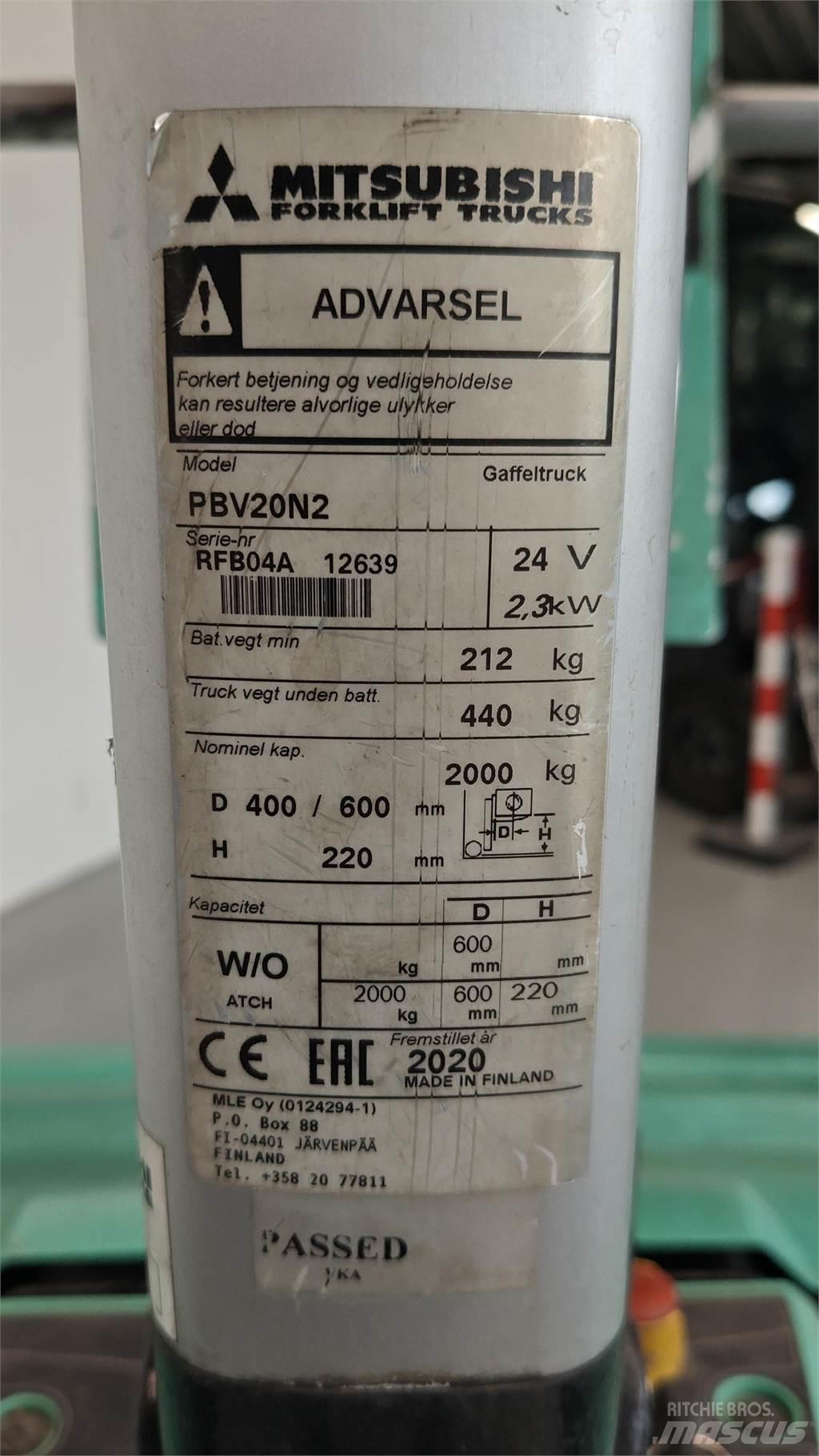 Mitsubishi PBV20N2 Carrelli elevatori-Altro