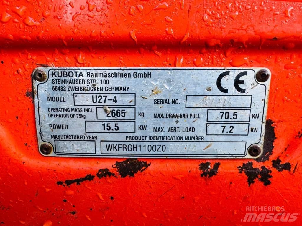 Kubota U 27-4 Miniescavatori