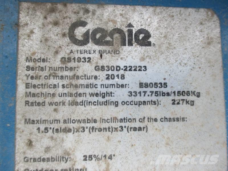 Genie GS 1932 Piattaforme a pantografo