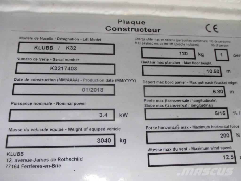 Klubb K32 Piattaforme autocarrate