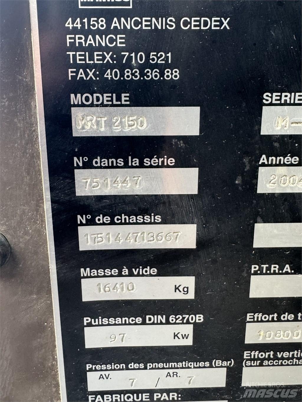 Manitou MRT 2150 Sollevatori telescopici