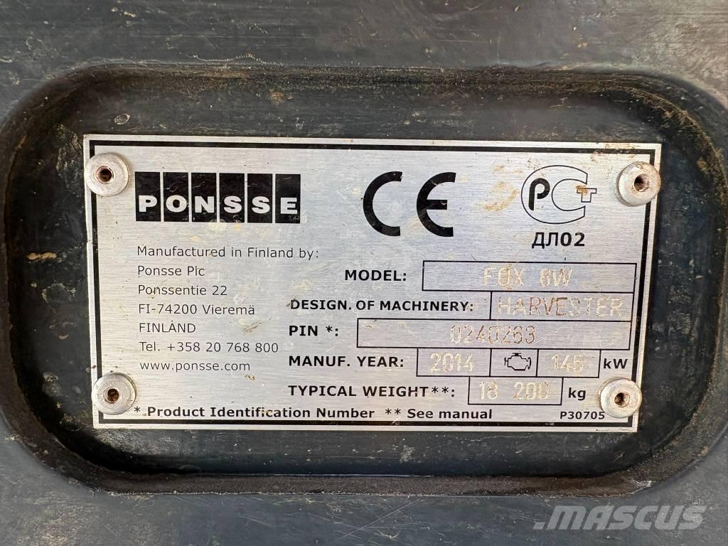 Ponsse Fox 8W Abbattitrici, Disboscatrici