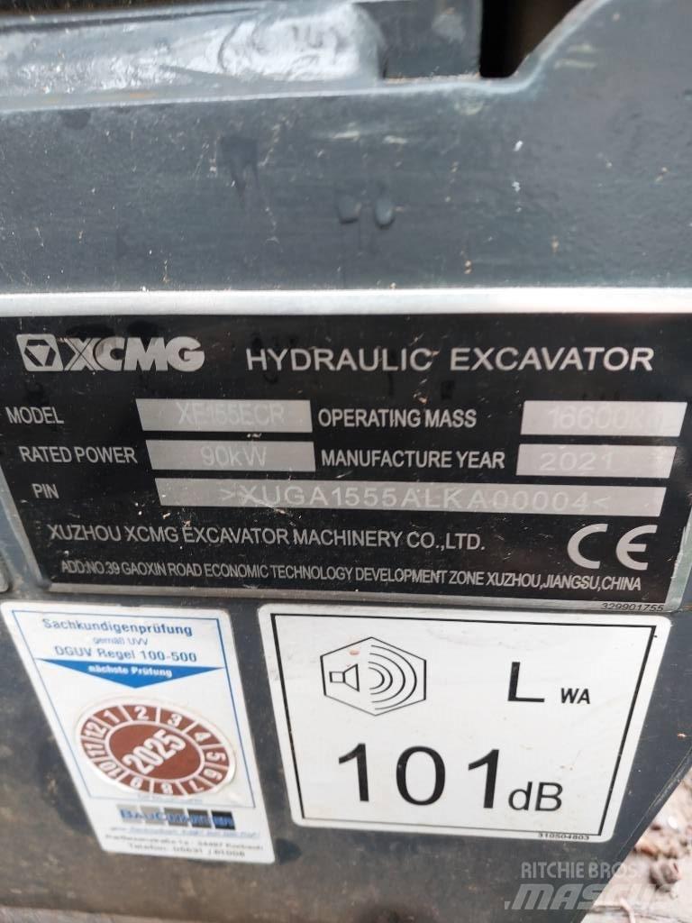 XCMG XE 155 ECR Escavatori cingolati