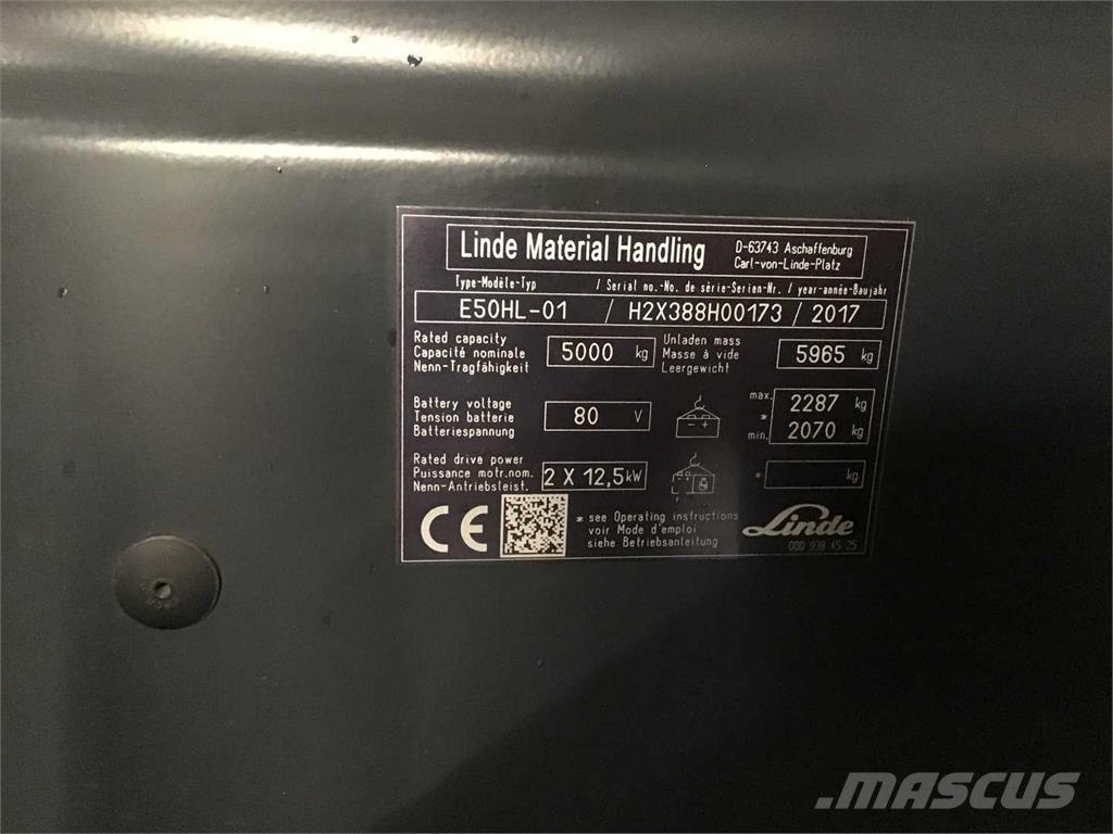 Linde E50HL Carrelli elevatori elettrici