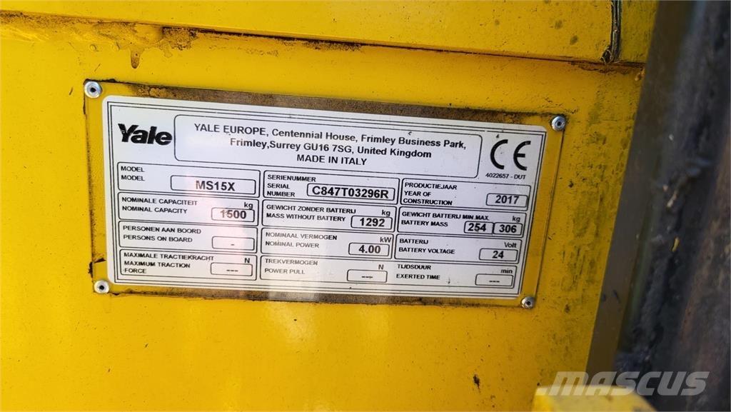 Yale MS15X 2017 Carelli stoccatori  automatici-usati