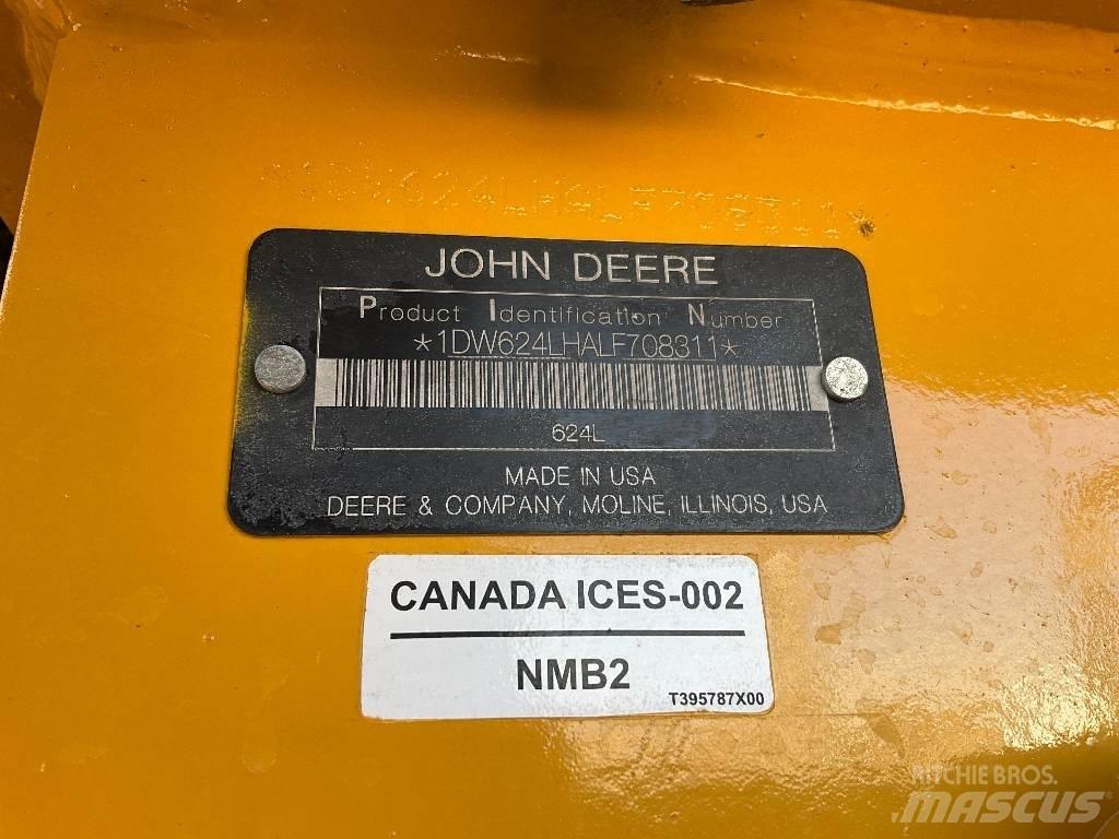 John Deere 624L Pale gommate