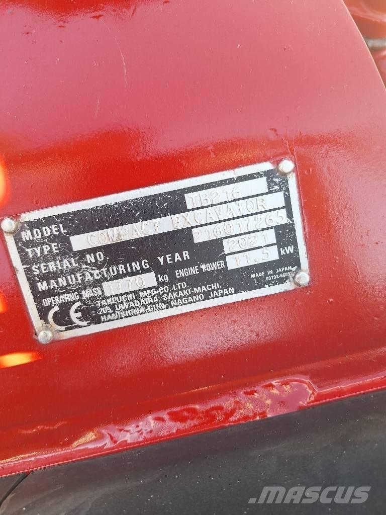 Takeuchi TB 216 Miniescavatori