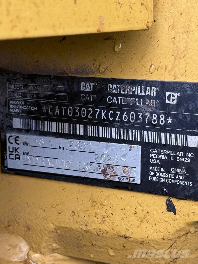 CAT 302.7 CR Miniescavatori