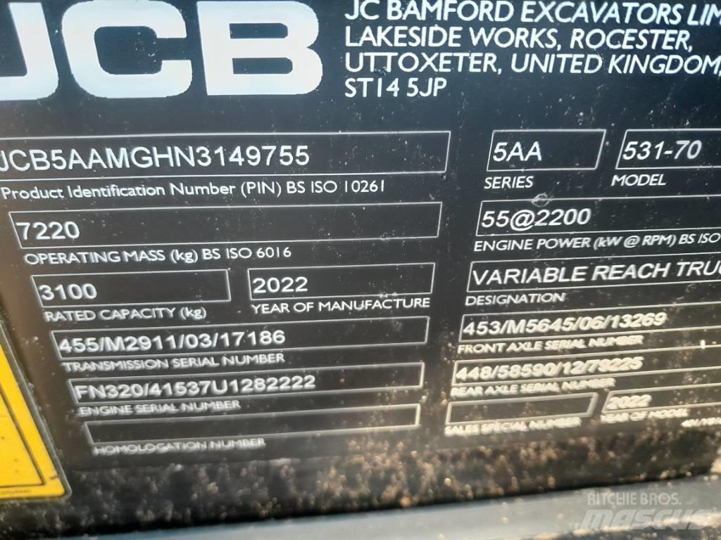 JCB 531-70 Sollevatori telescopici per agricoltura