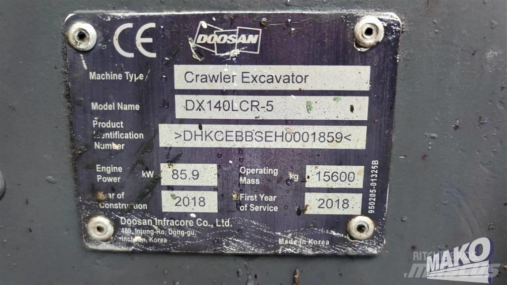 Doosan DX 140 LCR Escavatori cingolati