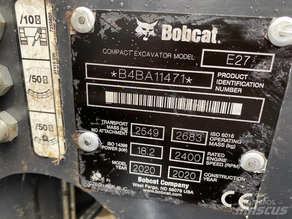 Bobcat E 27 Z Miniescavatori